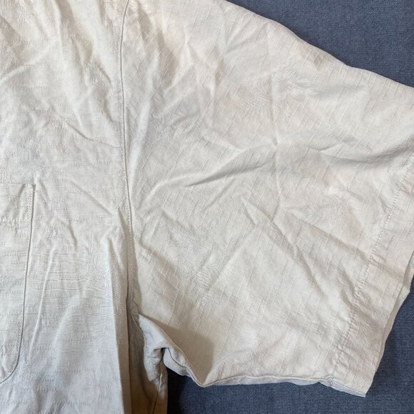 IL Migliore Beige Short Sleeve Button-Up Shirt Silk Lightweight Mens Size 3XL - Picture 6 of 9